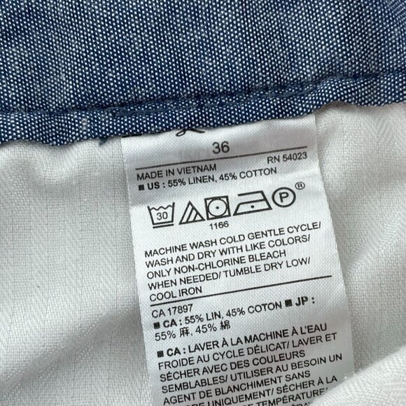 Banana Republic Aiden Short Mens Size 36 Linen & Cotton Blend 5116 - Picture 3 of 9